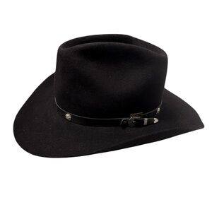 The Roundup 4X Beaver black cowboy hat size 7 1/8 western rancher